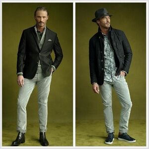 NWT ROBERT GRAHAM Benson Denim Pant In Blue sz 34